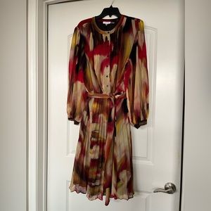 NEW- NEVER WORN Calvin Klein Plus Size Abstract-Print Pleated Dress 2x.